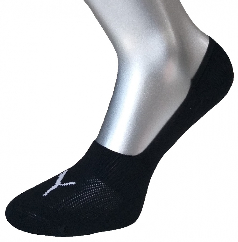 2 Paar MID CUT Footies mit Slip Stop (Fersen ABS) - Schwarz - Größe 35/38