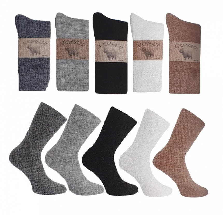 5 Paar Damensocken Mohair - Kuschelsocken - Mix Dezent