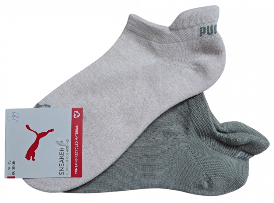 2 Paar Puma Speed Cat Damen P-Sohle Sneaker - FX Natur/Green - Größe 35/38