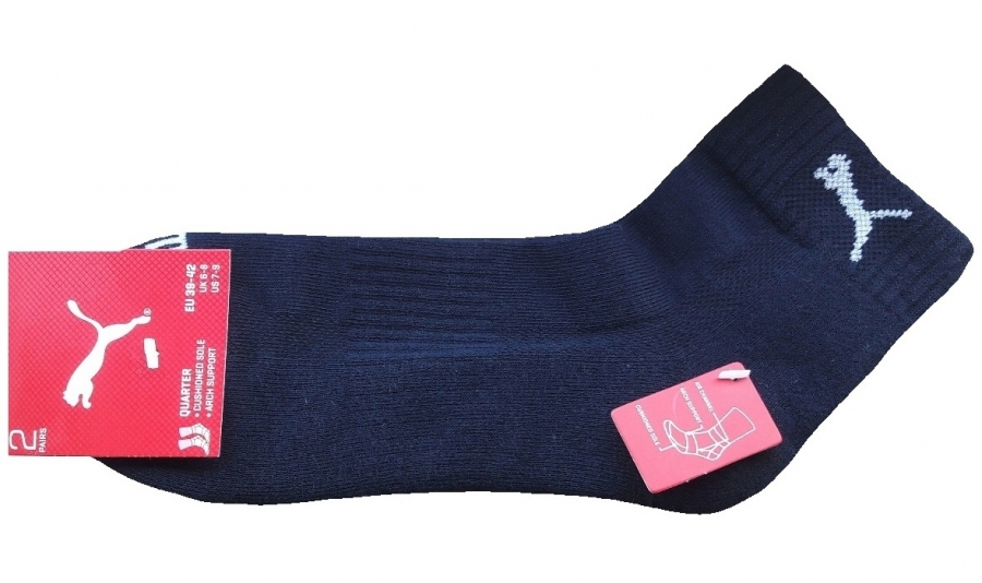 3 Paar Puma Match Frotteesohle Sport - Quarter - Navy - Größe 39/42