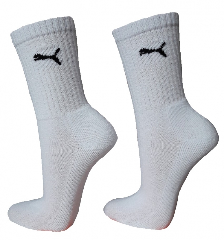 3 Paar Puma Sportsocken Normallang Farbset - Weiss - Größe 35/38