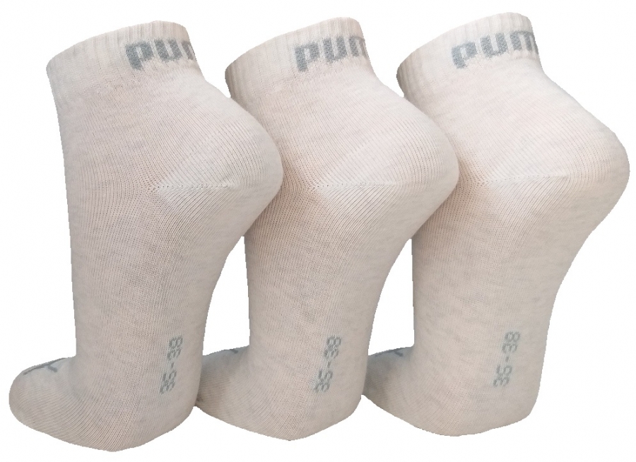 3 Paar Puma Klassik Quarter - Farbset - Oat - Größe 39/42
