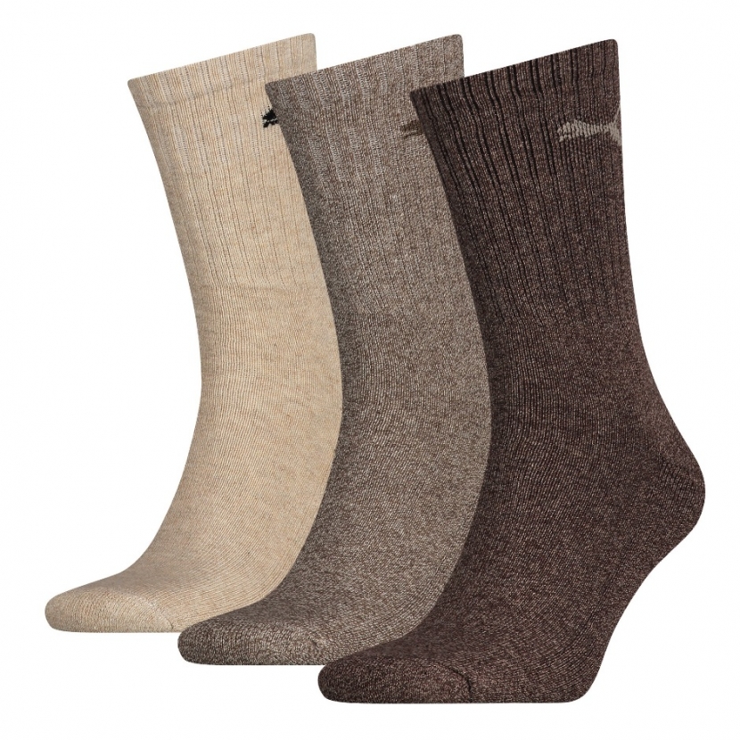 3 Paar Puma Sportsocken Normallang Farbset - Beigemix - Größe 35/38