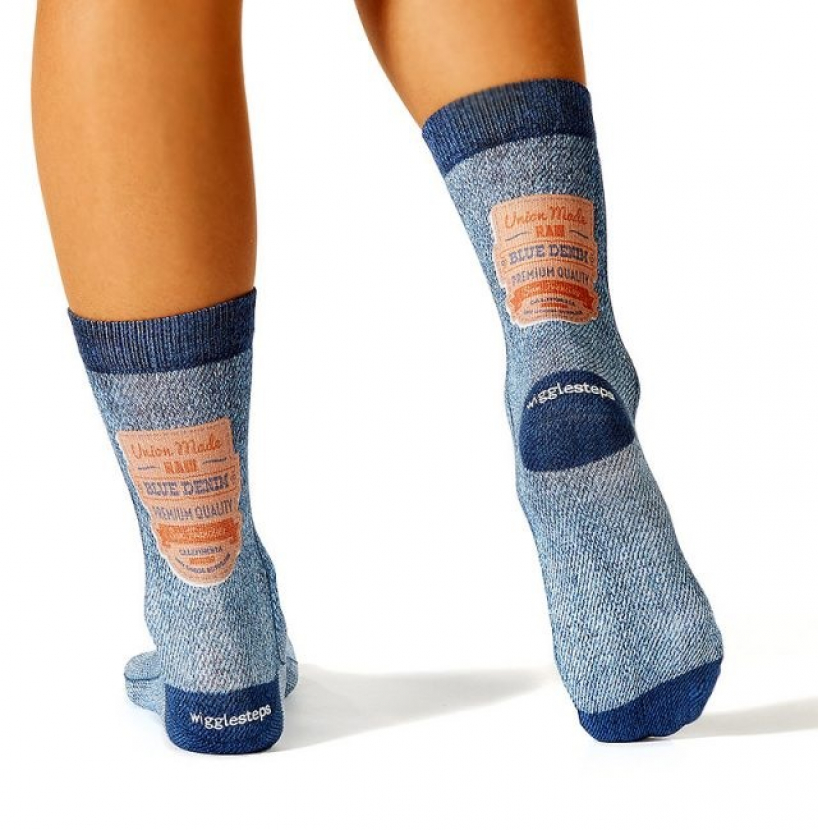 Wigglesteps Damen - Socken - Style: 00821 - Jeans Katze