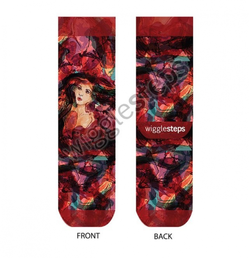 Wigglesteps Damen - Socken - Style: 00011 - Red Women