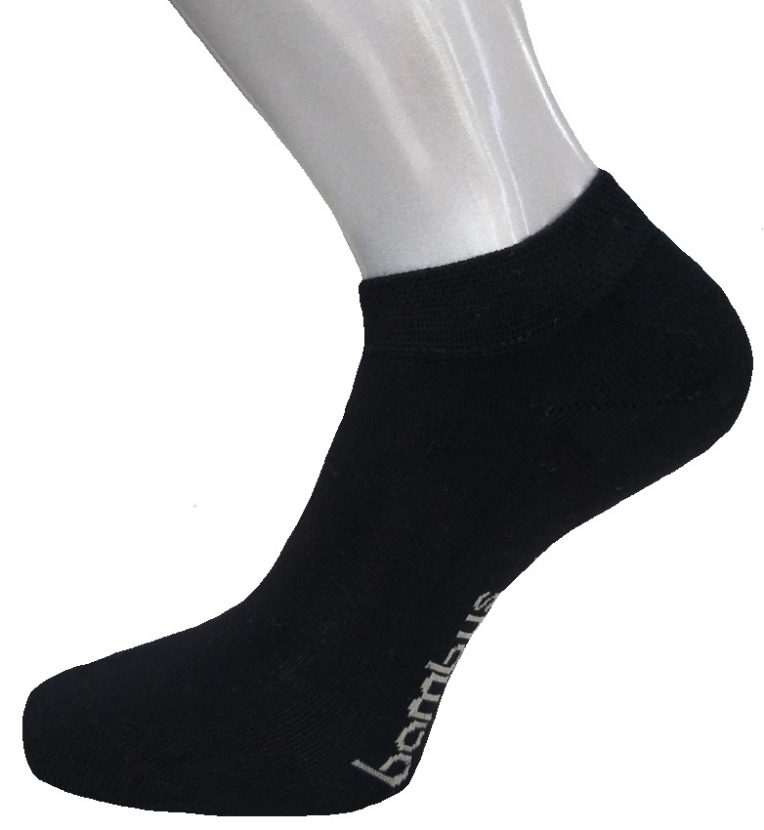 3 Paar hochelastisch druckfreie Soft Bambus - Sneaker - Schwarz - Größe 43/46