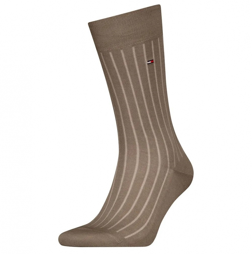 Tommy Hilfiger Herren - Premium Fil D'Ecosse Socken - Uni Taupe