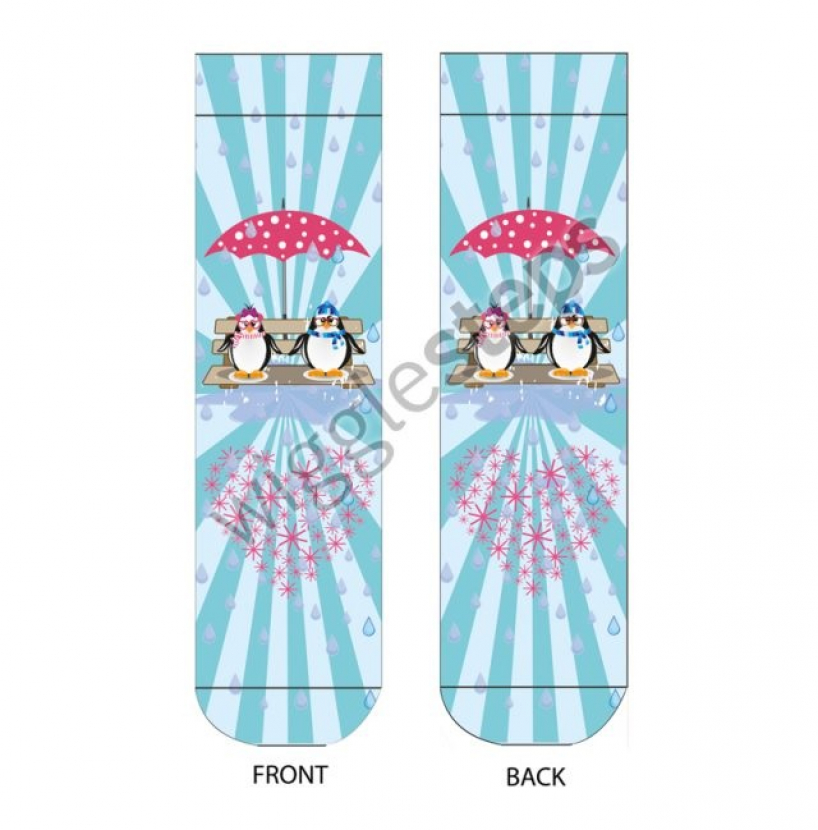 Wigglesteps Damen - Socken - Style: 00845 - Love Pinguin