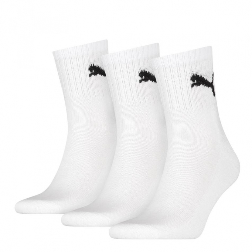 3 Paar Puma Sportsocken Kurzschaftform Farbset - Weiss - Größe 39/42