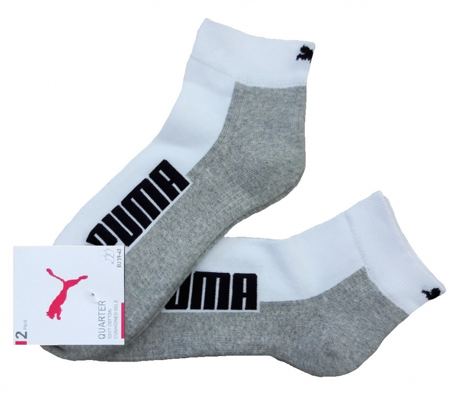 2 Paar Puma Frotteesohle Jump Quarter - Weiss