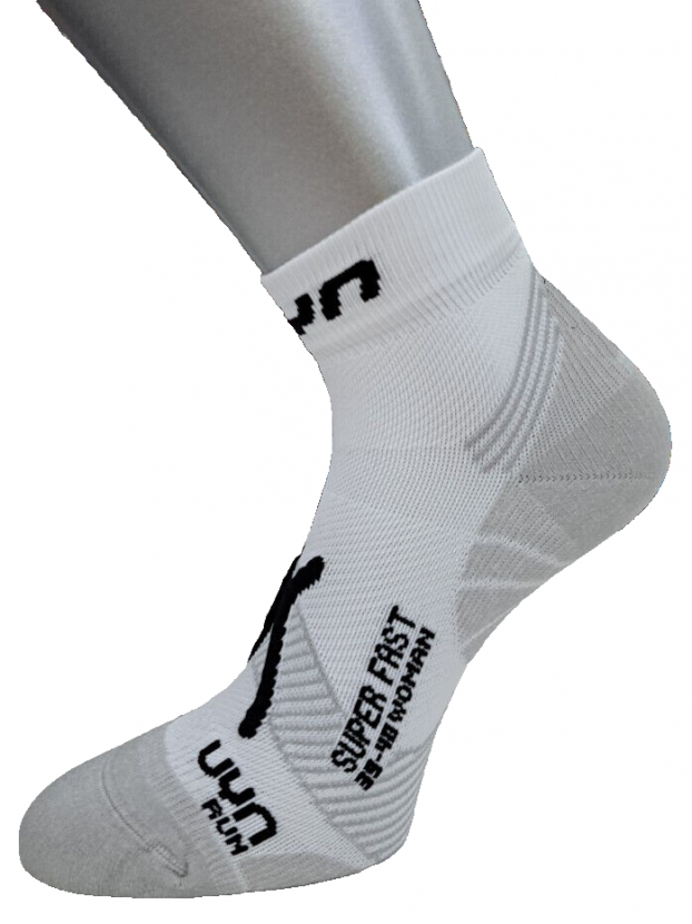 UYN Herren - Running Super Fast - Doppelpack !! - Weiss/Grau