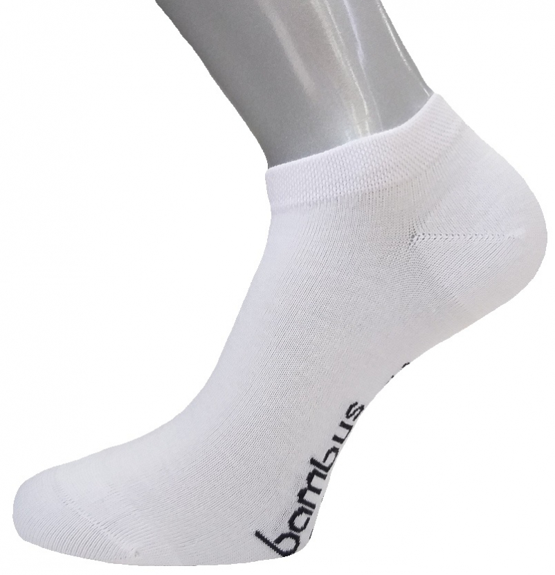 3 Paar Bambus-Viskose Sneaker Füßlinge - Weiss